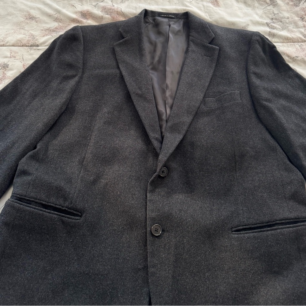 Claiborne men’s black wool, silk and cashmere blazer, size 46R sport jacket - Picture 7 of 14